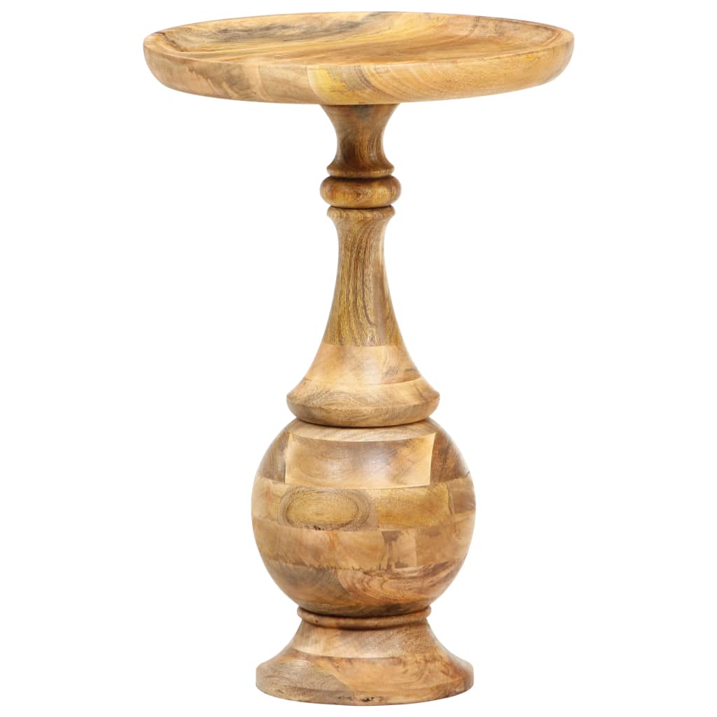 Masă Laterală Rotundă, 43 X 43 X 66 Cm, Lemn Masiv De Mango