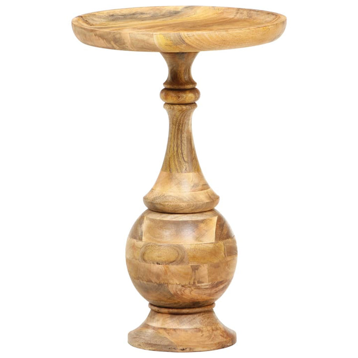 Masă Laterală Rotundă, 43 X 43 X 66 Cm, Lemn Masiv De Mango