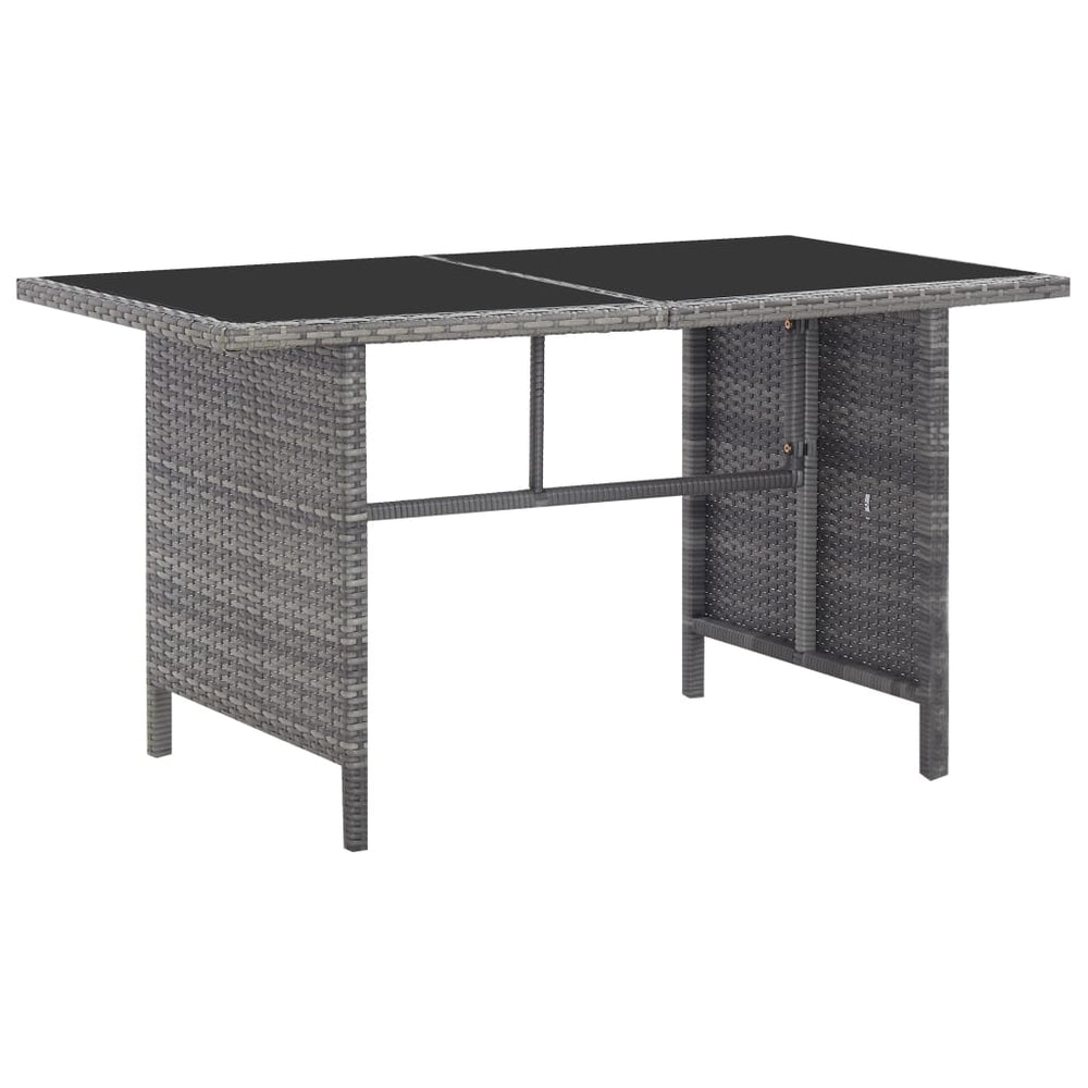 Set Mobilier De Exterior Cu Perne, 5 Piese, Gri, Poliratan