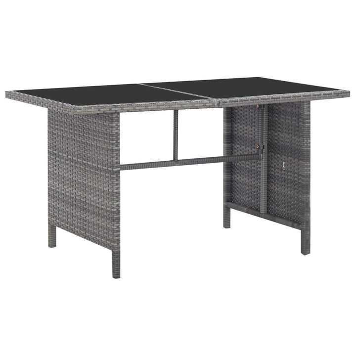 Set Mobilier De Exterior Cu Perne, 5 Piese, Gri, Poliratan