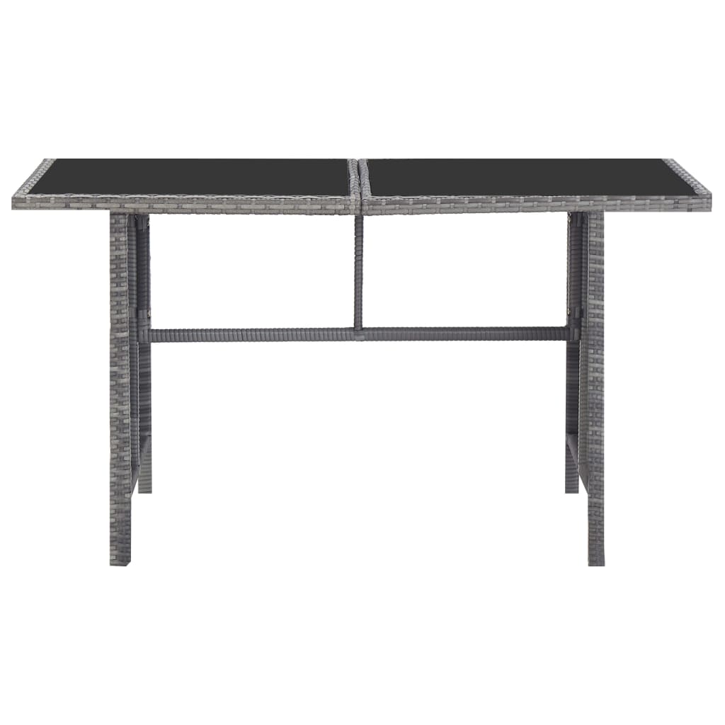 Set Mobilier De Exterior Cu Perne, 5 Piese, Gri, Poliratan