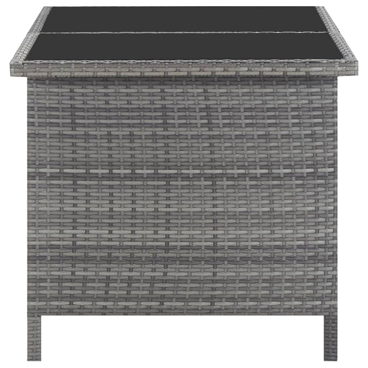 Set Mobilier De Exterior Cu Perne, 5 Piese, Gri, Poliratan