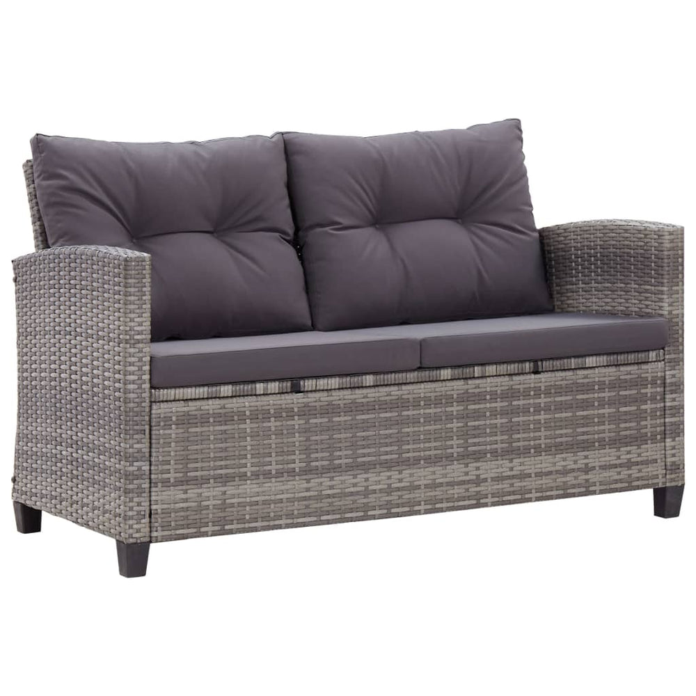 Set Mobilier Grădină Cu Perne, 6 Piese, , Poliratan