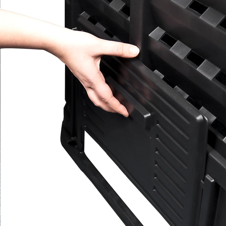 Compostor De Grădină, Negru, 93,3X93,3X80 Cm,
