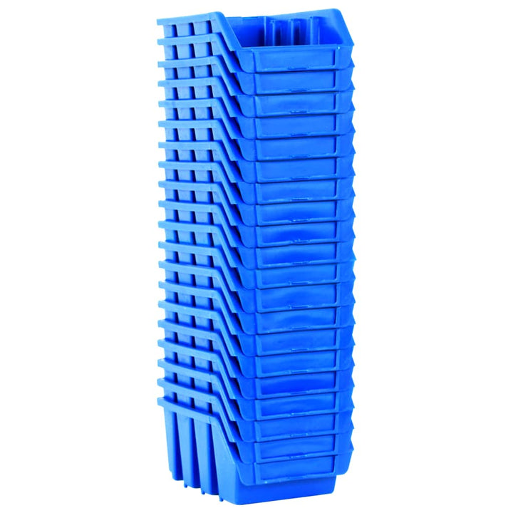 Cutii De Depozitare Stivuibile, 20 Buc., Albastru, Plastic