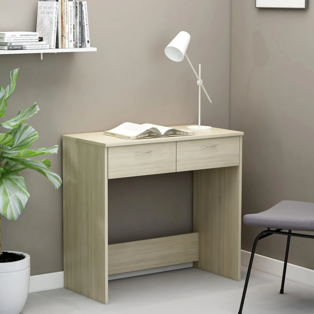 Birou, Stejar Fumuriu, 80X40X75 Cm, Lemn Prelucrat