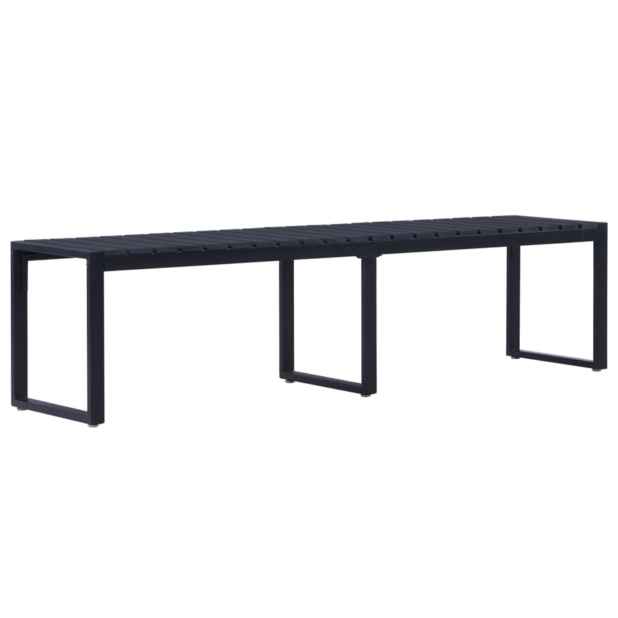 Bancă De Grădină, Negru, 180 Cm, Placă Ps