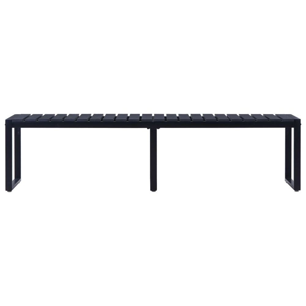 Bancă De Grădină, Negru, 180 Cm, Placă Ps