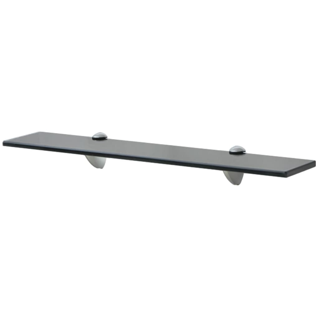 Rafturi Suspendate, 2 Buc., , Sticlă, 8 Mm Negru