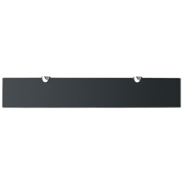 Rafturi Suspendate, 2 Buc., , Sticlă, 8 Mm Negru