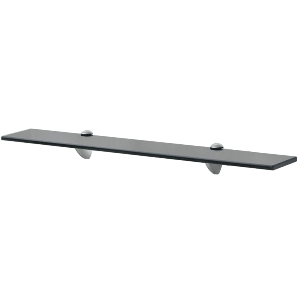 Rafturi Suspendate, 2 Buc., , Sticlă, 8 Mm Negru