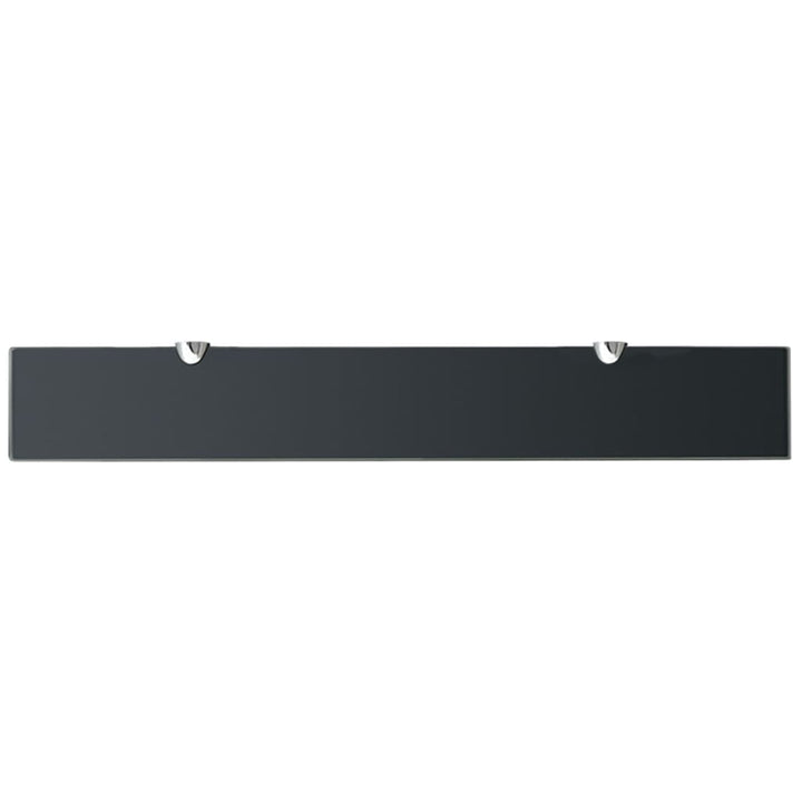 Rafturi Suspendate, 2 Buc., , Sticlă, 8 Mm Negru