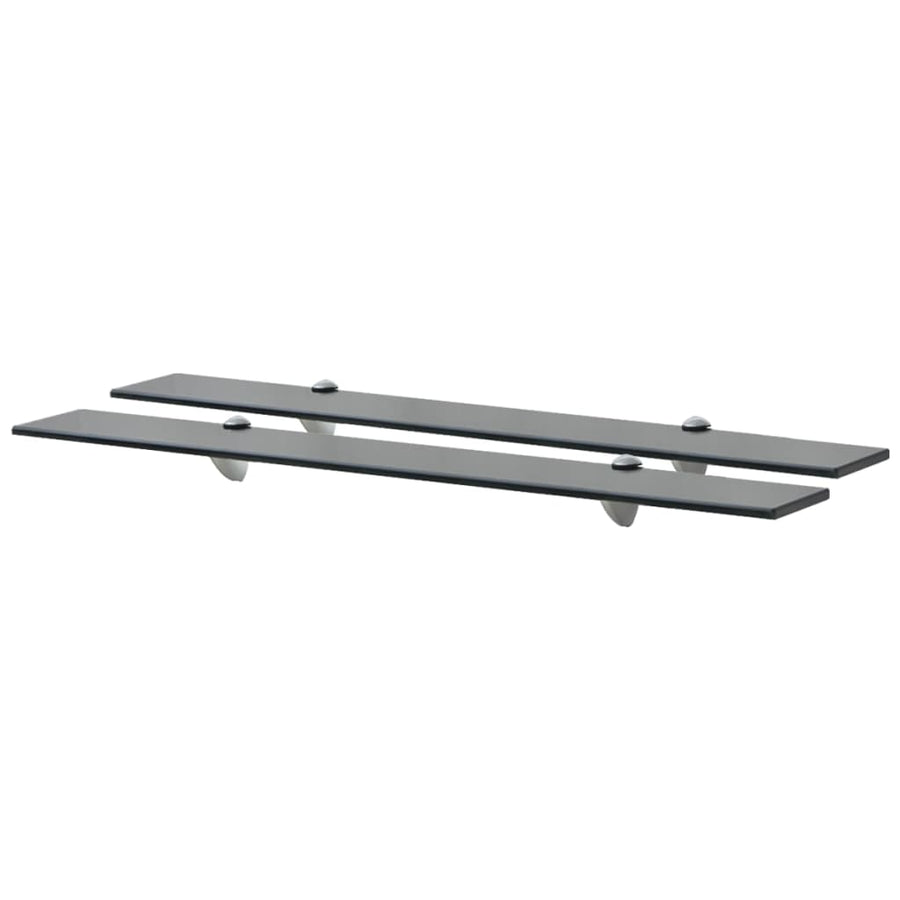 Rafturi Suspendate, 2 Buc., , Sticlă, 8 Mm Negru