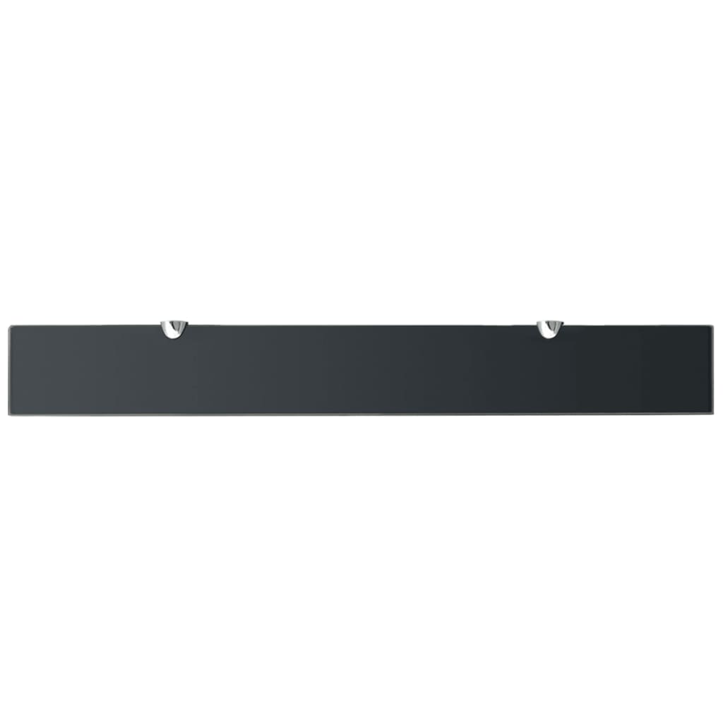 Rafturi Suspendate, 2 Buc., , Sticlă, 8 Mm Negru