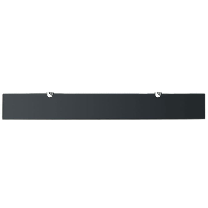 Rafturi Suspendate, 2 Buc., , Sticlă, 8 Mm Negru