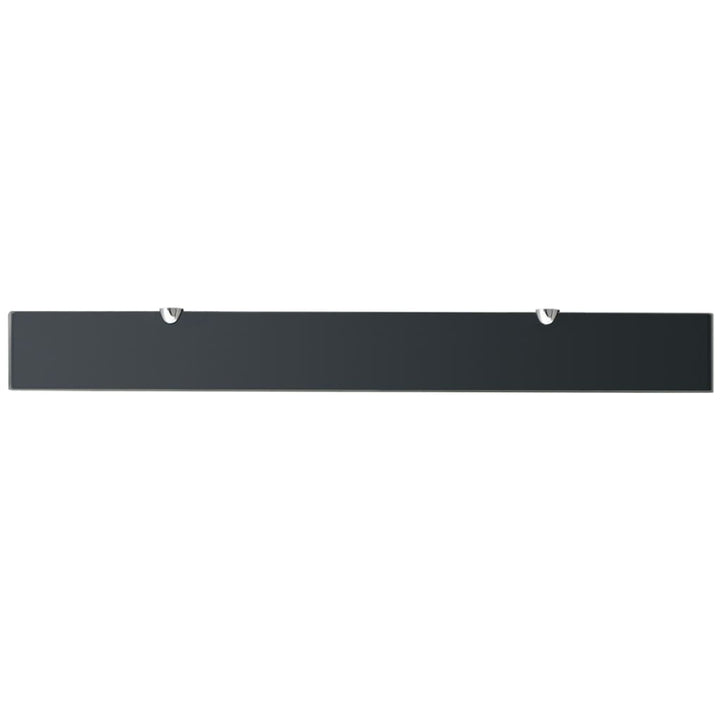 Rafturi Suspendate, 2 Buc., , Sticlă, 8 Mm Negru