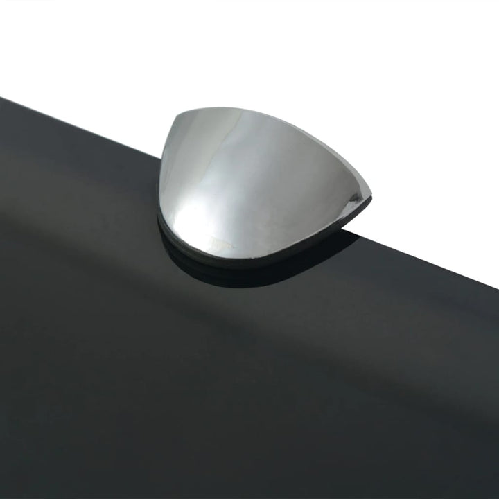 Rafturi Suspendate, 2 Buc., , Sticlă, 8 Mm Negru