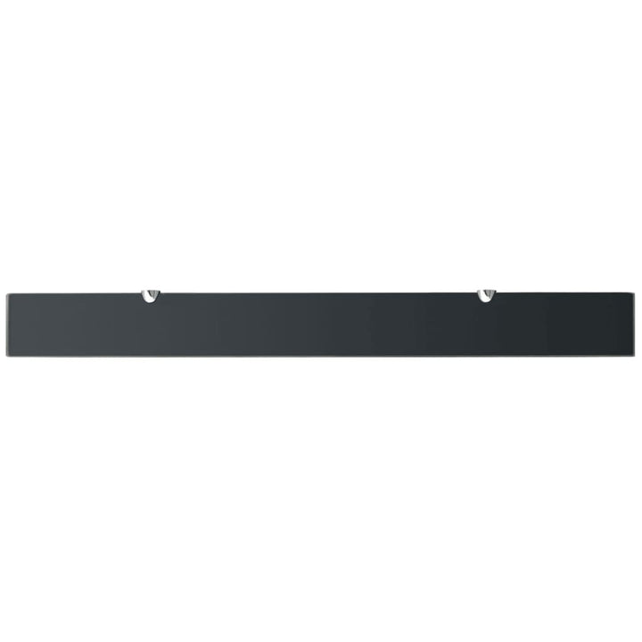 Rafturi Suspendate, 2 Buc., , Sticlă, 8 Mm Negru