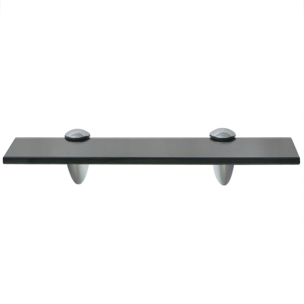 Rafturi Suspendate, 2 Buc., , Sticlă, 8 Mm Negru