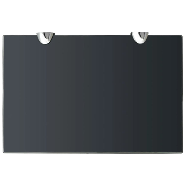 Rafturi Suspendate, 2 Buc., , Sticlă, 8 Mm Negru