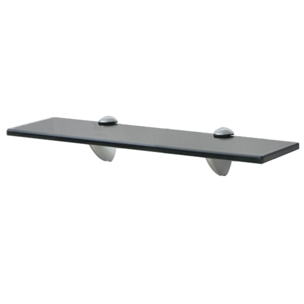 Rafturi Suspendate, 2 Buc., , Sticlă, 8 Mm Negru