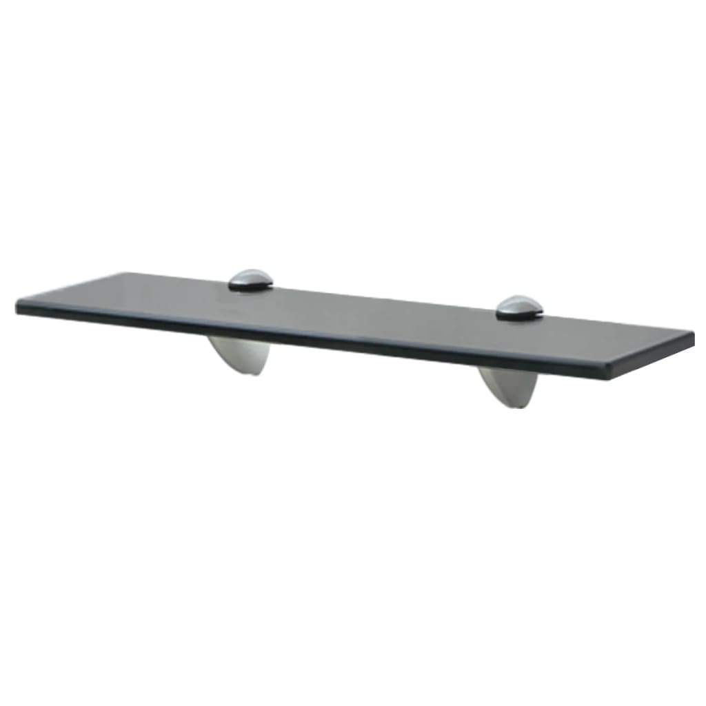 Rafturi Suspendate, 2 Buc., , Sticlă, 8 Mm Negru