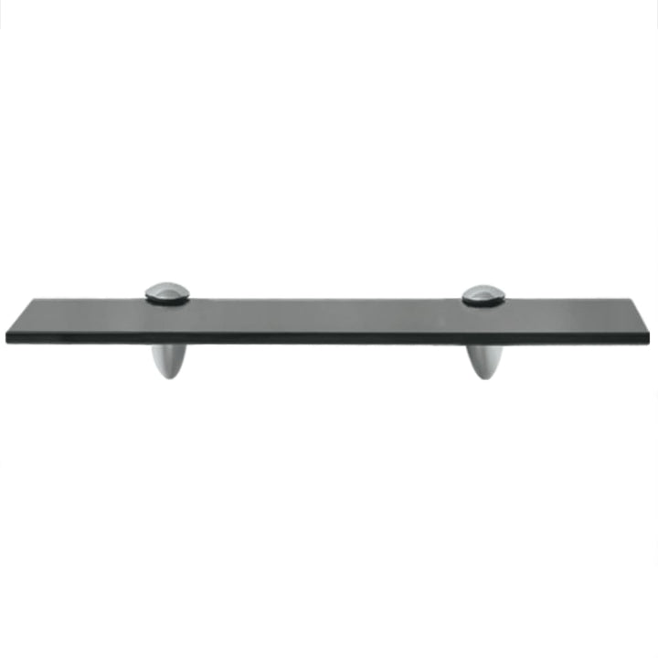 Rafturi Suspendate, 2 Buc., , Sticlă, 8 Mm Negru