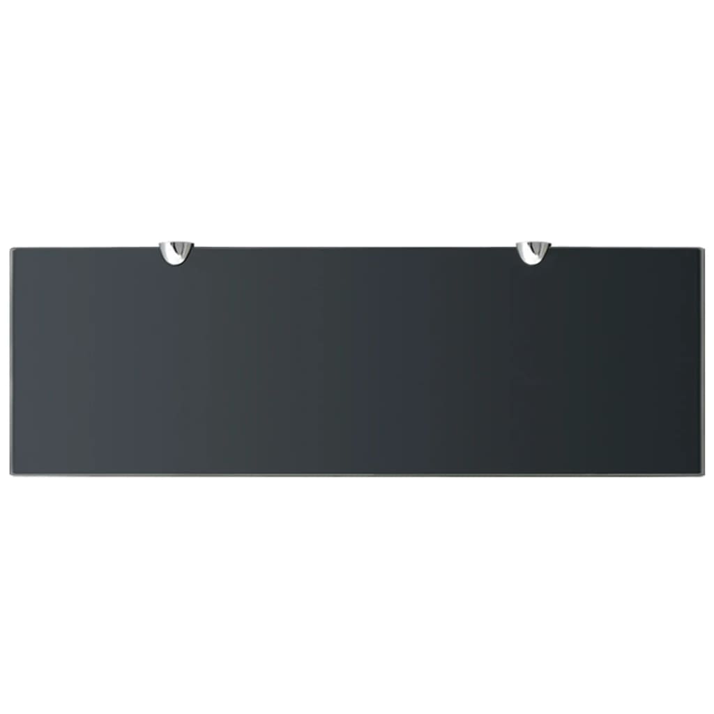 Rafturi Suspendate, 2 Buc., , Sticlă, 8 Mm Negru