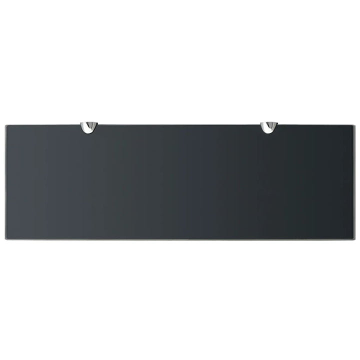 Rafturi Suspendate, 2 Buc., , Sticlă, 8 Mm Negru