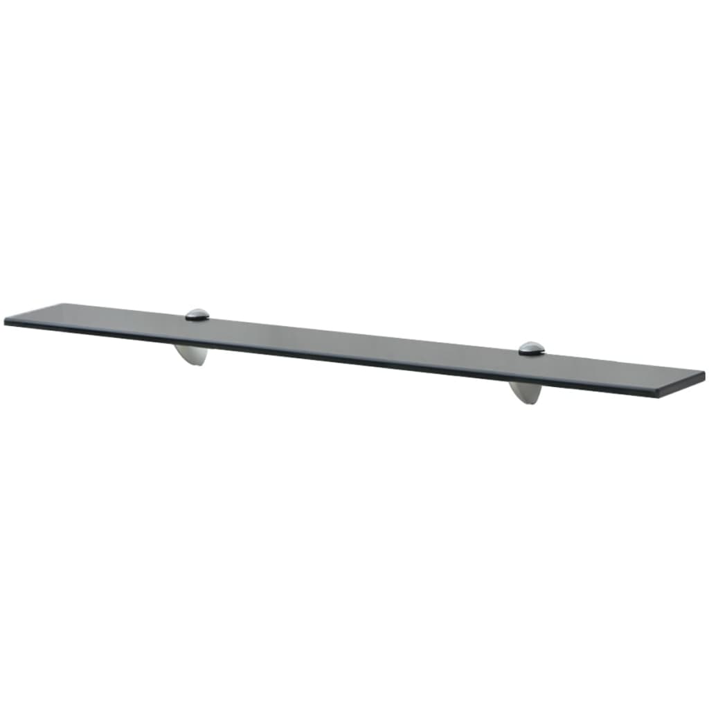 Rafturi Suspendate, 2 Buc., , Sticlă, 8 Mm Negru