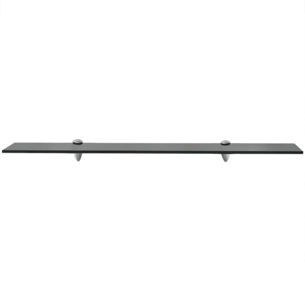 Rafturi Suspendate, 2 Buc., , Sticlă, 8 Mm Negru