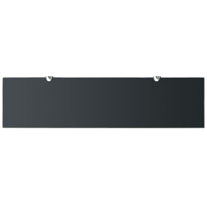 Rafturi Suspendate, 2 Buc., , Sticlă, 8 Mm Negru