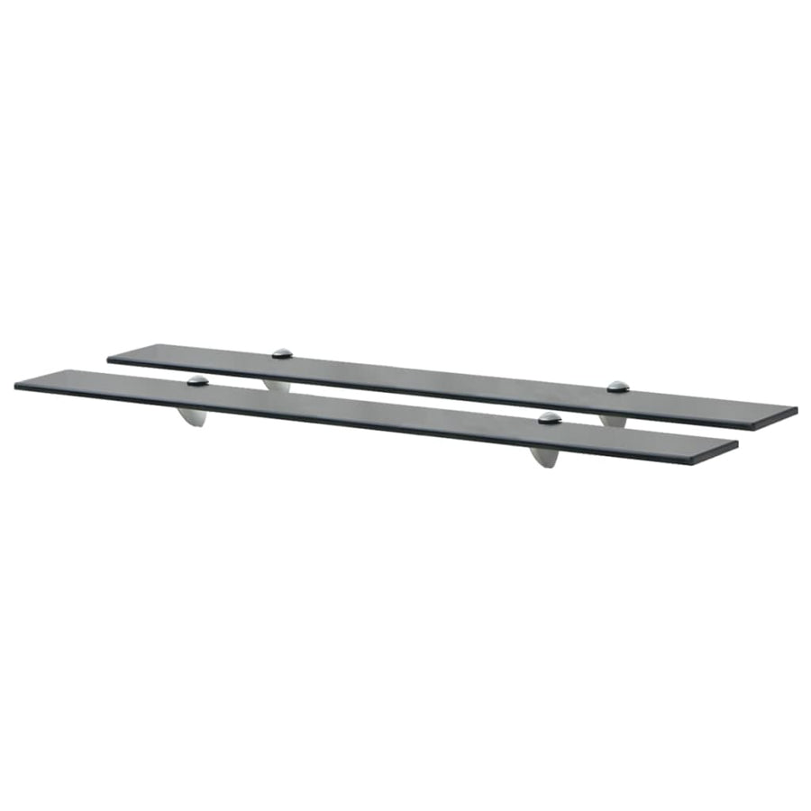 Rafturi Suspendate, 2 Buc., , Sticlă, 8 Mm Negru