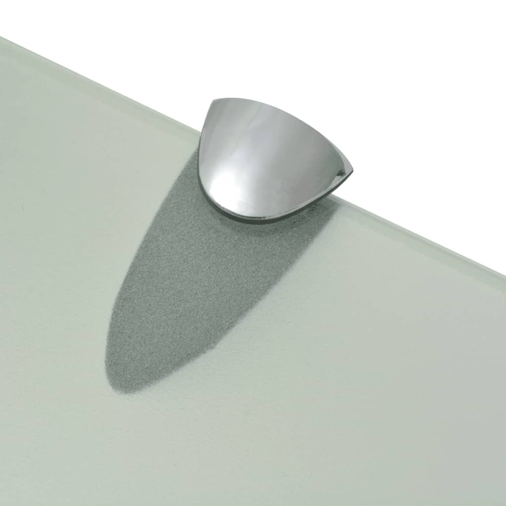 Rafturi Suspendate, 2 Buc., , Sticlă, 8 Mm Alb