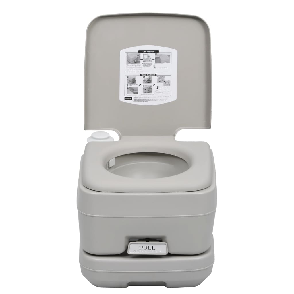 Toaletă Portabilă Pentru Camping, Gri, 10+10 L