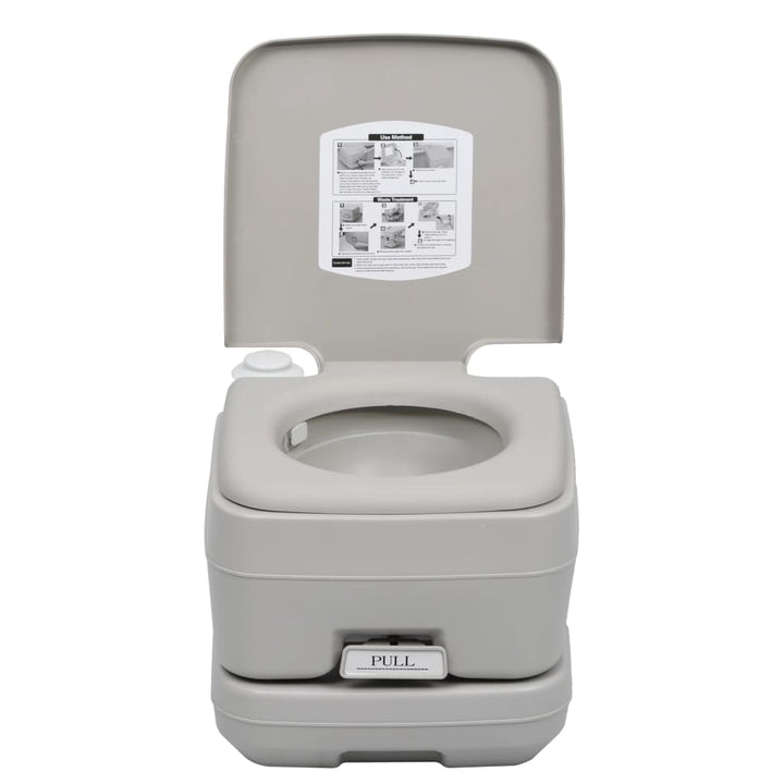 Toaletă Portabilă Pentru Camping, Gri, 10+10 L