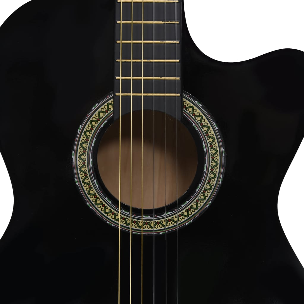 Set Chitară Acustică Cu Egalizator, 12 Piese, 6 Corzi,