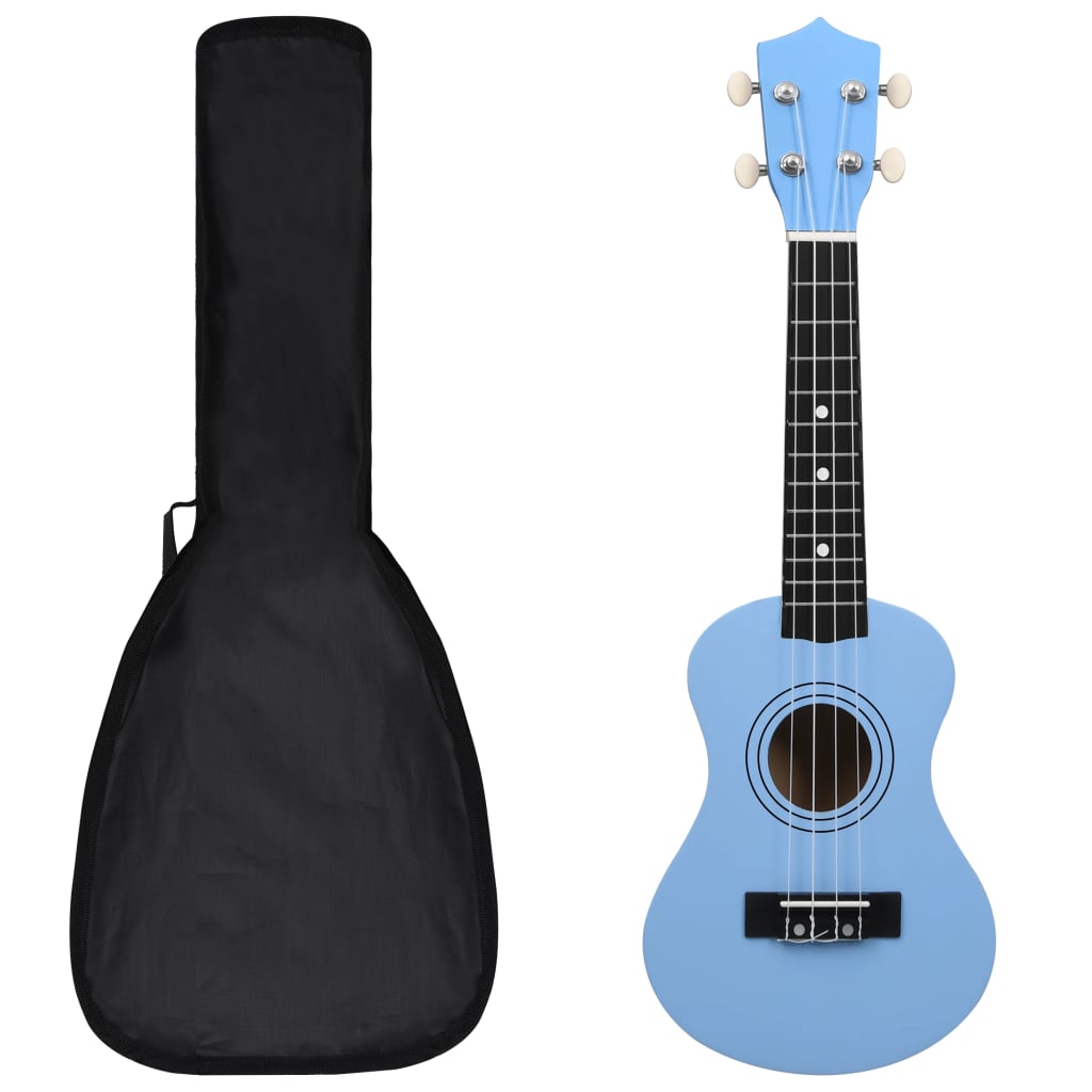 Set Ukulele Soprano Pentru Copii, Cu Husă, Bleu,