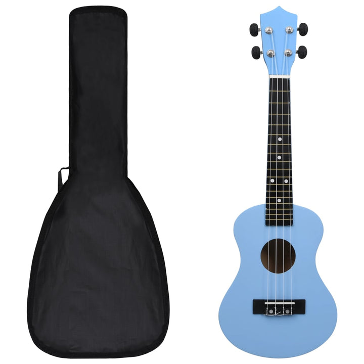 Set Ukulele Soprano Pentru Copii, Cu Husă, Bleu,