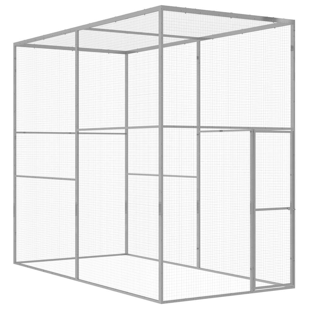 Cușcă Pentru Pisici, 3X1,5X1,5 M, Oțel Galvanizat