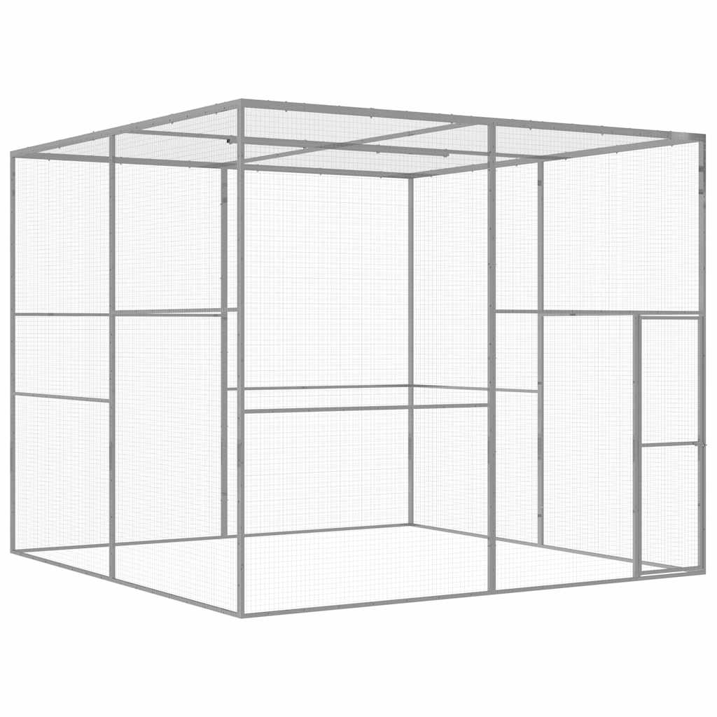 Cușcă Pentru Pisici, 3X1,5X1,5 M, Oțel Galvanizat