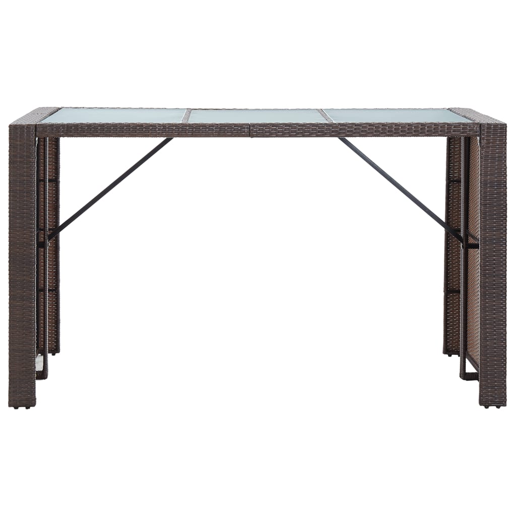 Set Mobilier Bar De Grădină Cu Perne, 7 Piese, , Poliratan