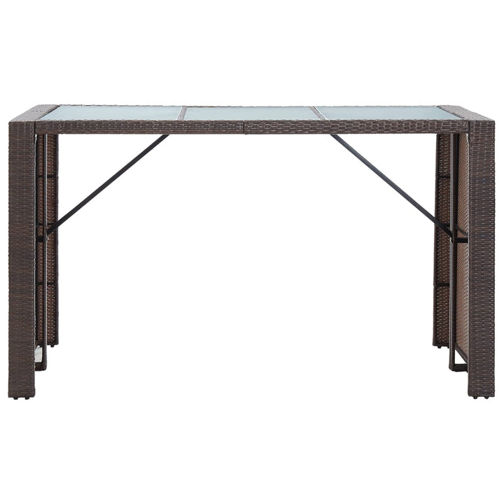 Set Mobilier Bar De Grădină Cu Perne, 7 Piese, , Poliratan