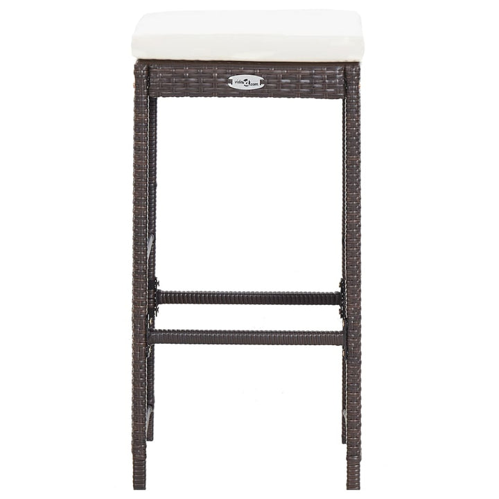 Set Mobilier Bar De Grădină Cu Perne, 7 Piese, , Poliratan