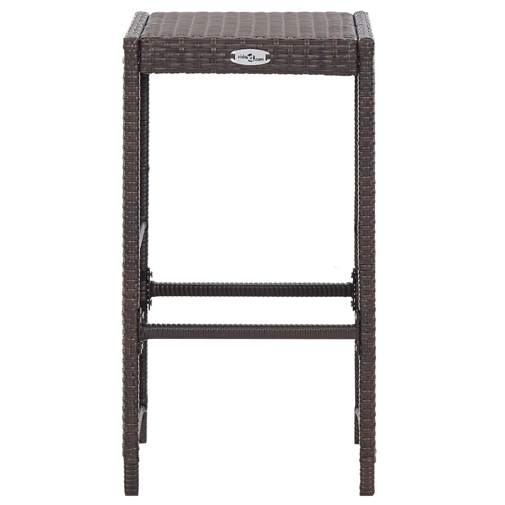 Set Mobilier Bar De Grădină Cu Perne, 7 Piese, , Poliratan