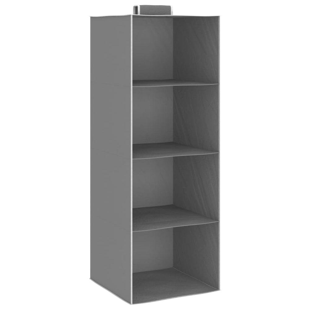 Organizatoare Suspendate Dulap, 2 Buc., Cu 4 Rafturi, Textil