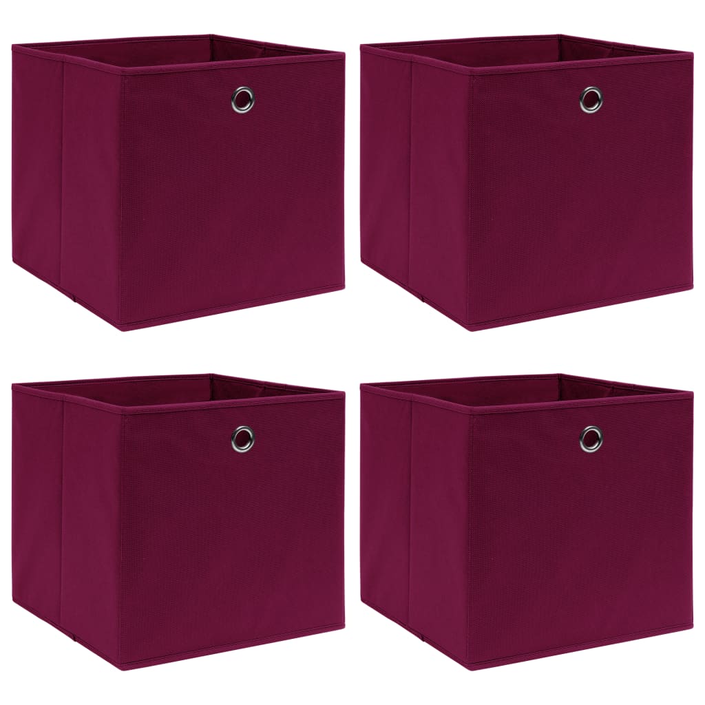 Cutii Depozitare Cu Capace, 10 Buc., Gri, 32X32X32 Cm, Textil