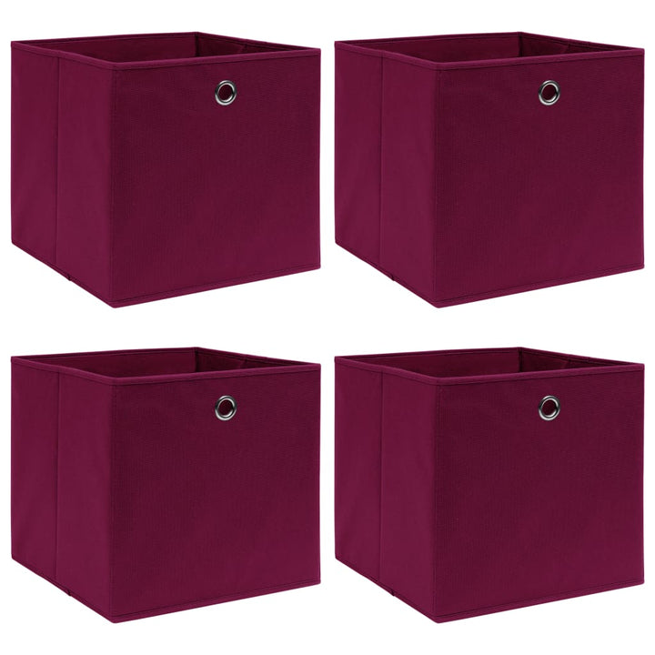 Cutii Depozitare Cu Capace, 10 Buc., Gri, 32X32X32 Cm, Textil