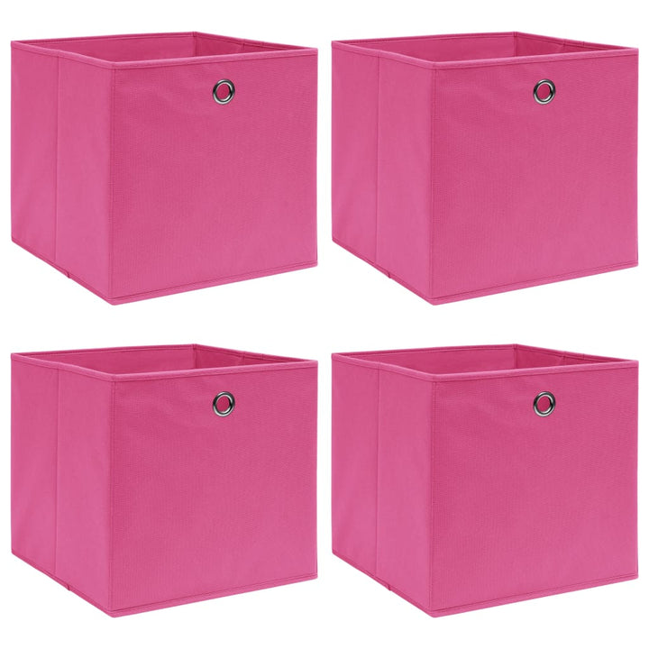 Cutii Depozitare Cu Capace, 10 Buc., Gri, 32X32X32 Cm, Textil