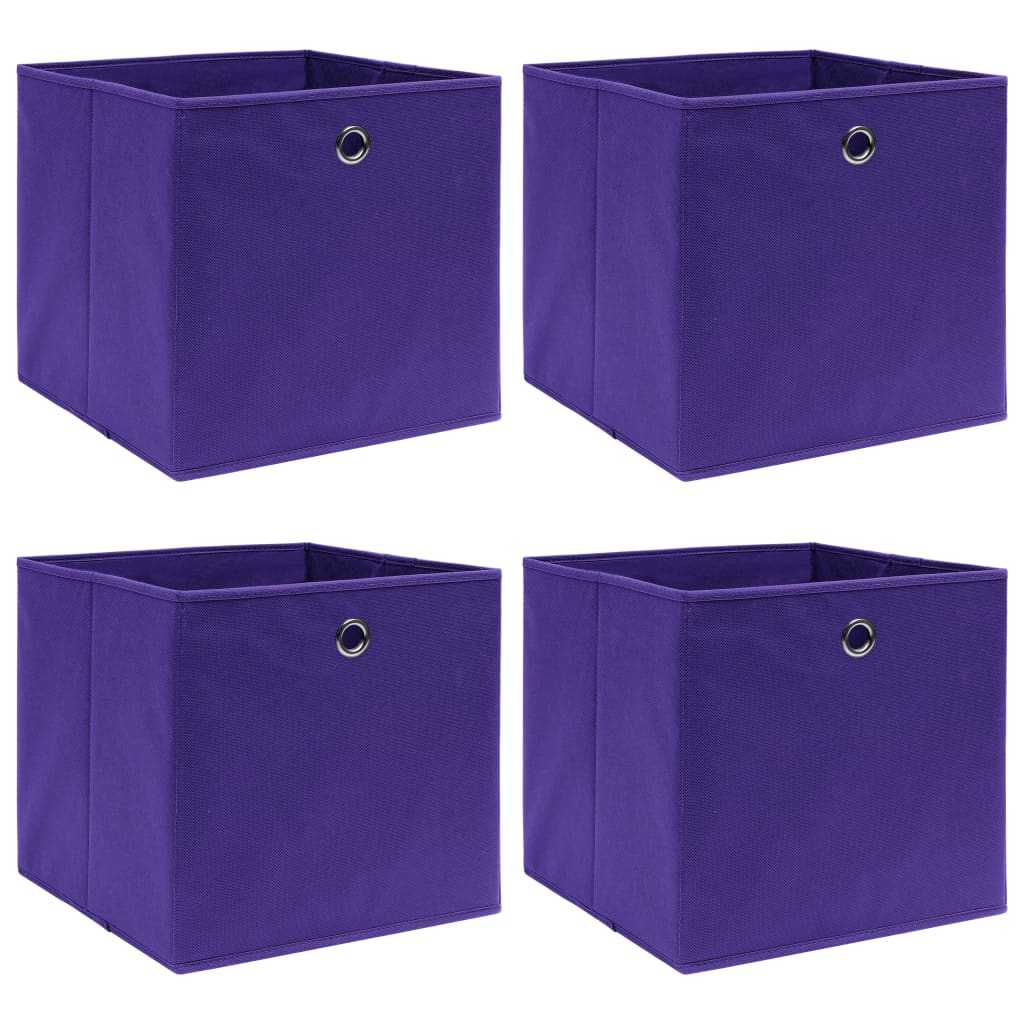 Cutii Depozitare Cu Capace, 10 Buc., Gri, 32X32X32 Cm, Textil
